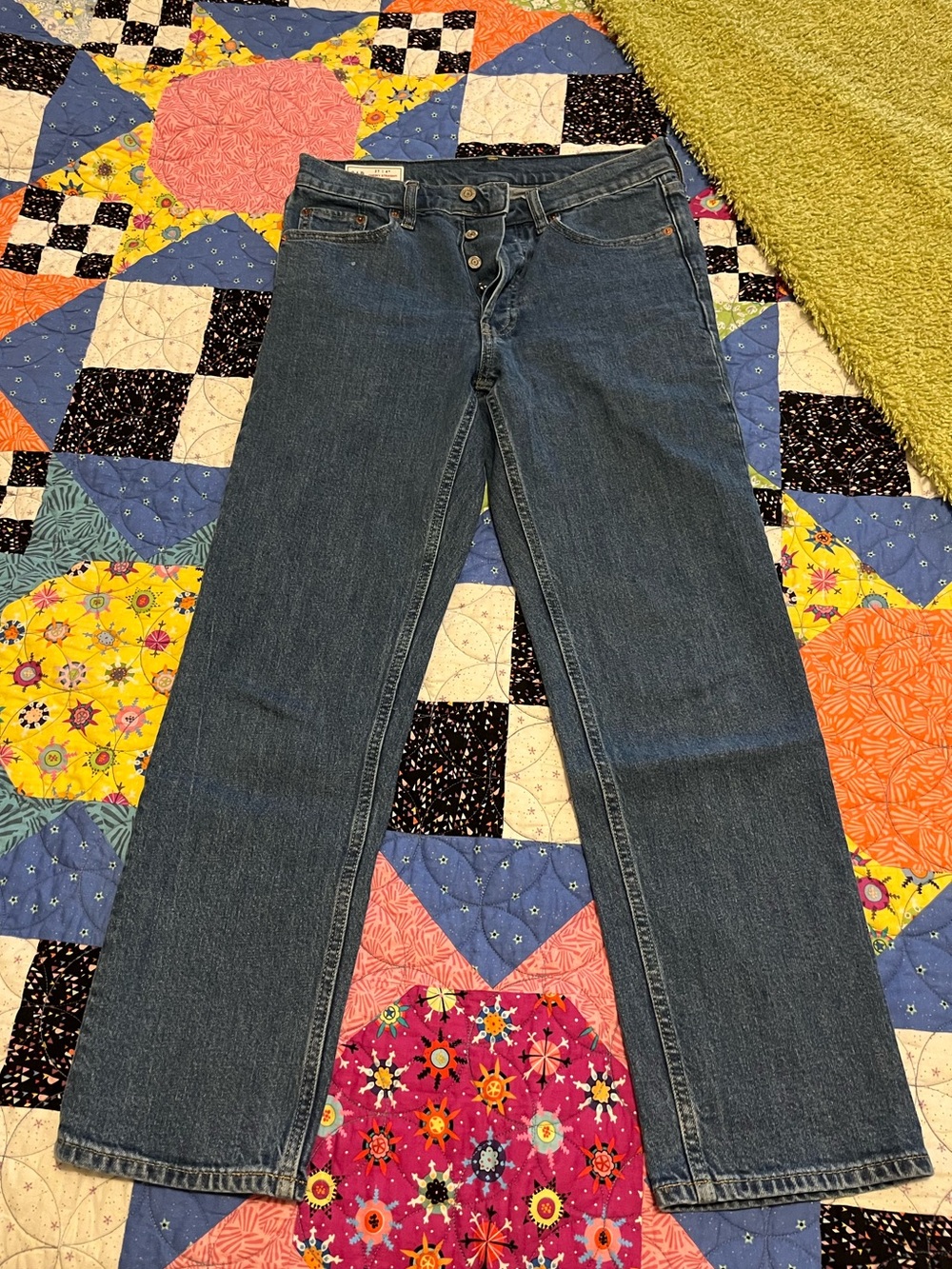 GAP Women's Straight-Leg Jeans in Dark Blue Denim